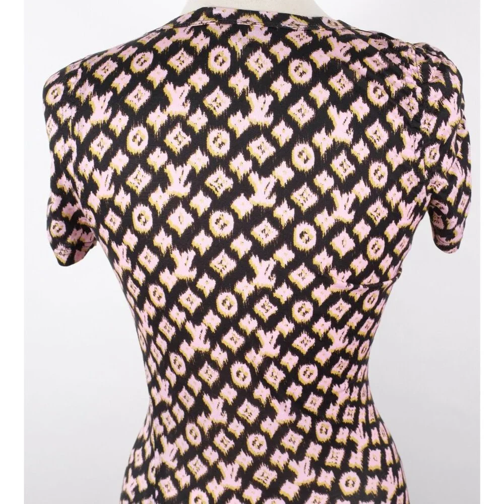 Louis Vuitton by Marc Jacobs dress top sz S stretch LV monogram bodycon pink - Picture 11 of 16